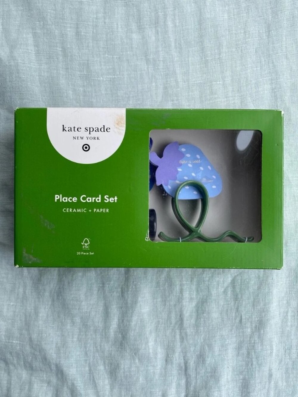 NWT Kate Spade x Target squiggle place card holder set